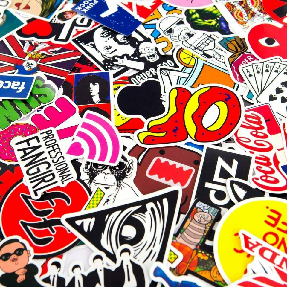 100/200/300 Skateboard Stickers Bomb Vinyl Laptop Luggage Decals Dope Sticker