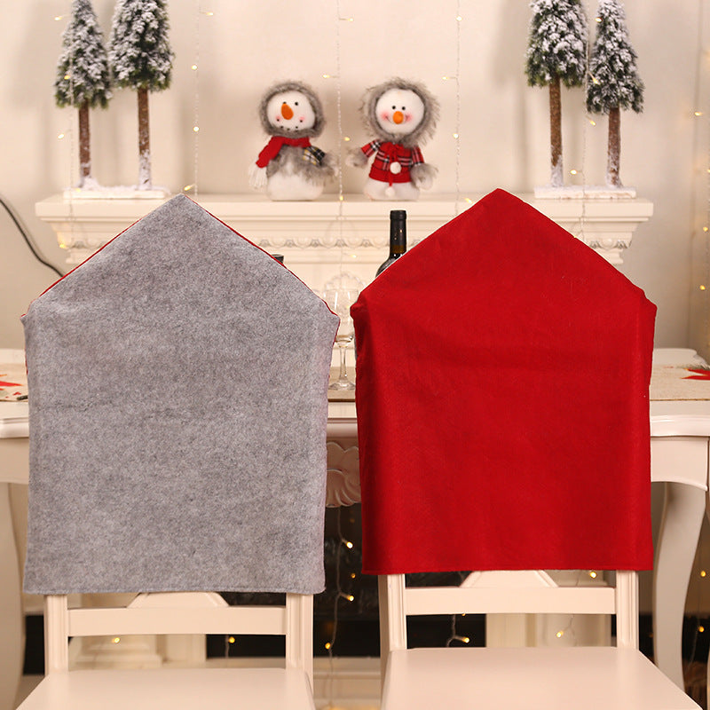 Santa Claus Beard Chair Cover Christmas Banquet Fabric