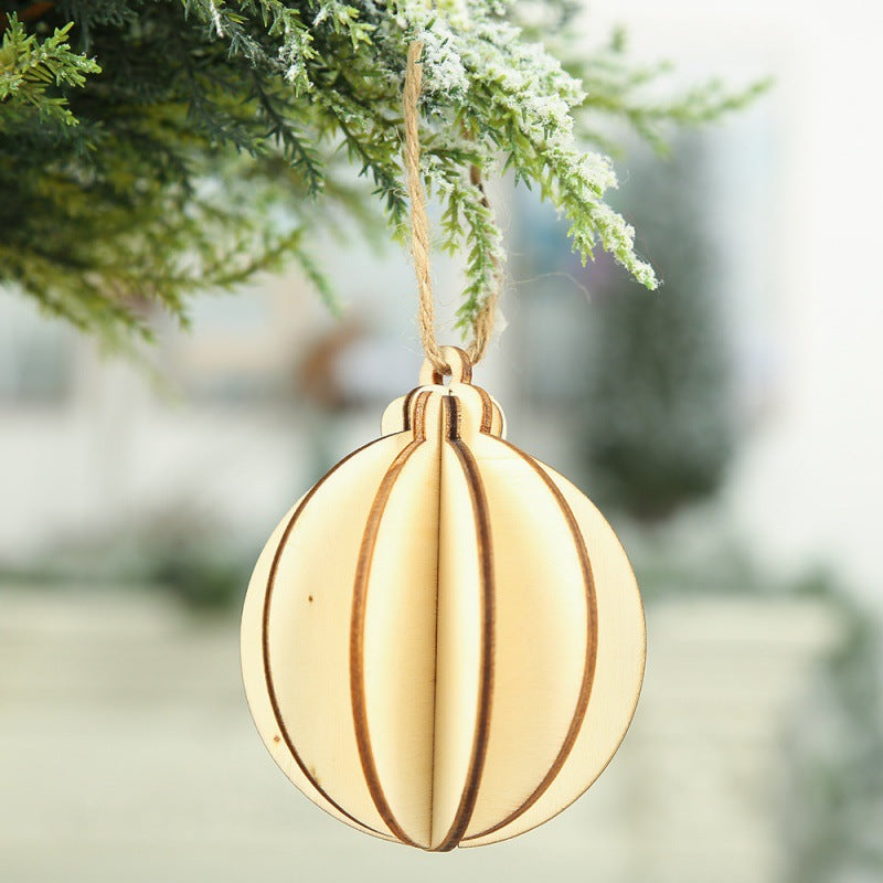 Creative Three-dimensional Wooden Five-pointed Planet Pendant