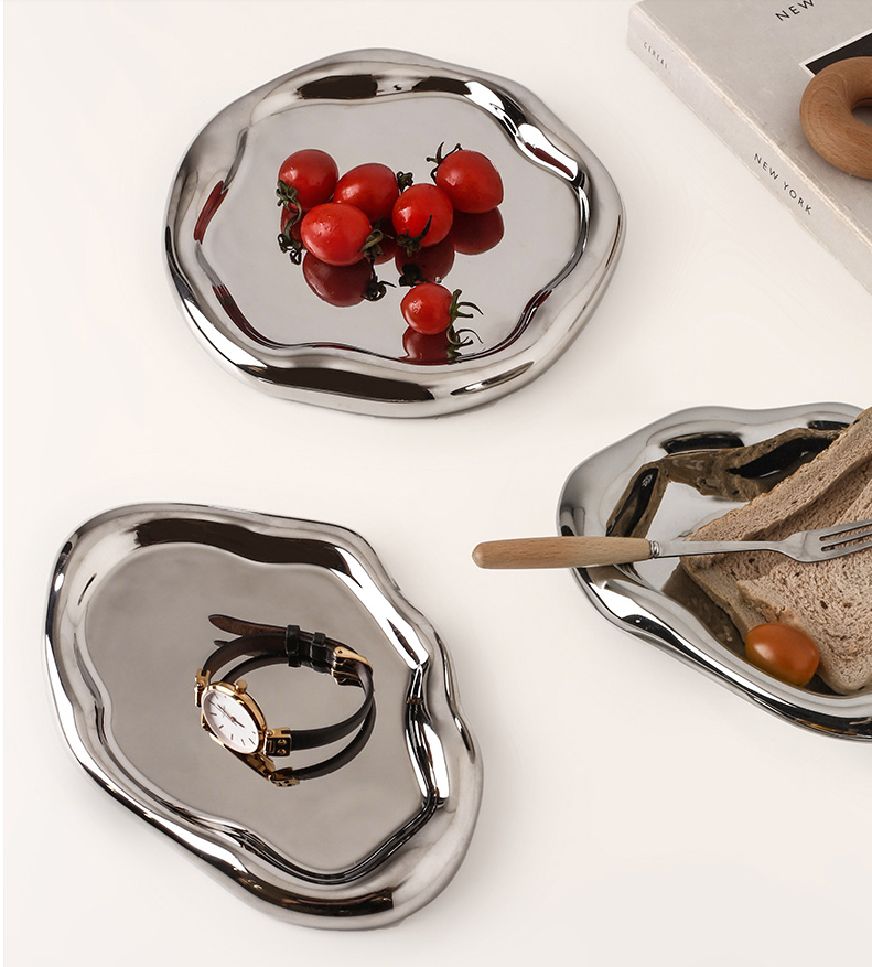 Simple And Creative Decoration Dessert Plate Ceramic Jewelry