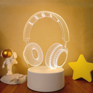 3D Light Colorful Touch Remote Control LED Visual Light 3D Small Table Lamp