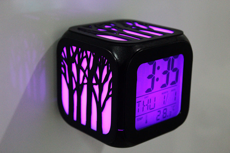 Magnetic Sticky Wall Clock 3D Stereo Alarm Clock
