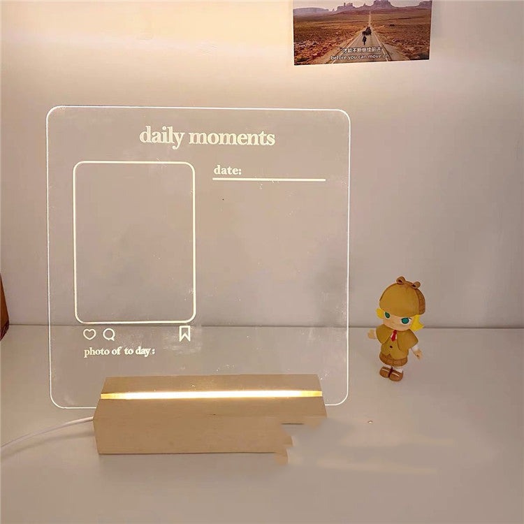 Transparent Acrylic Will Glow Message Board