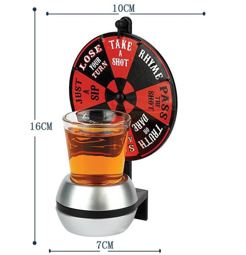 Funny Spinner Rotatable Beer Wine Glass Cup Wine Bar Party Drinking Game Kit Spin Shot Glass Bar Funny Tools Party Drinking Set