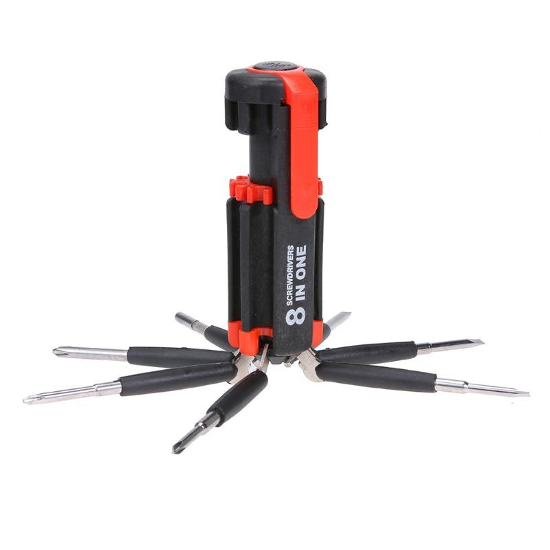 8 in 1 Multifunctional Screwdriver Set with LED Light