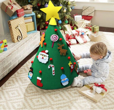 Felt Christmas Tree Three-dimensional Christmas Tree Pendant Children's Puzzle Handmade DIY