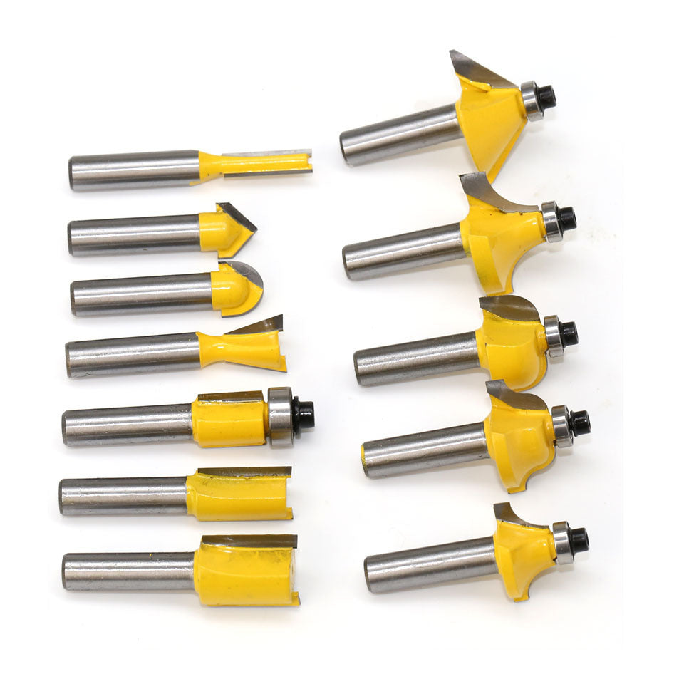 12 Sets of woodworking cutter 12PC yellow