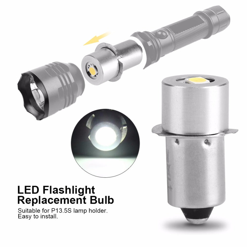 Flashlight LED bulb mount