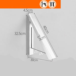 Punch-free Space Aluminum Foldable Invisible Folding Retractable Wall Hanger for Waterproof Hanging Underwear Coat Hanger