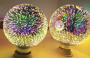 ST64 G95 filament lamp, LED full star 3D bulb, decorative colored 3D Edison light bulb