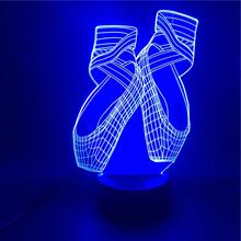 Ballet 3D Night Light Led Colorful Smart Remote Control