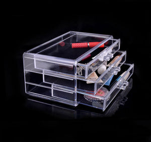 Acrylic three-layer drawer storage box