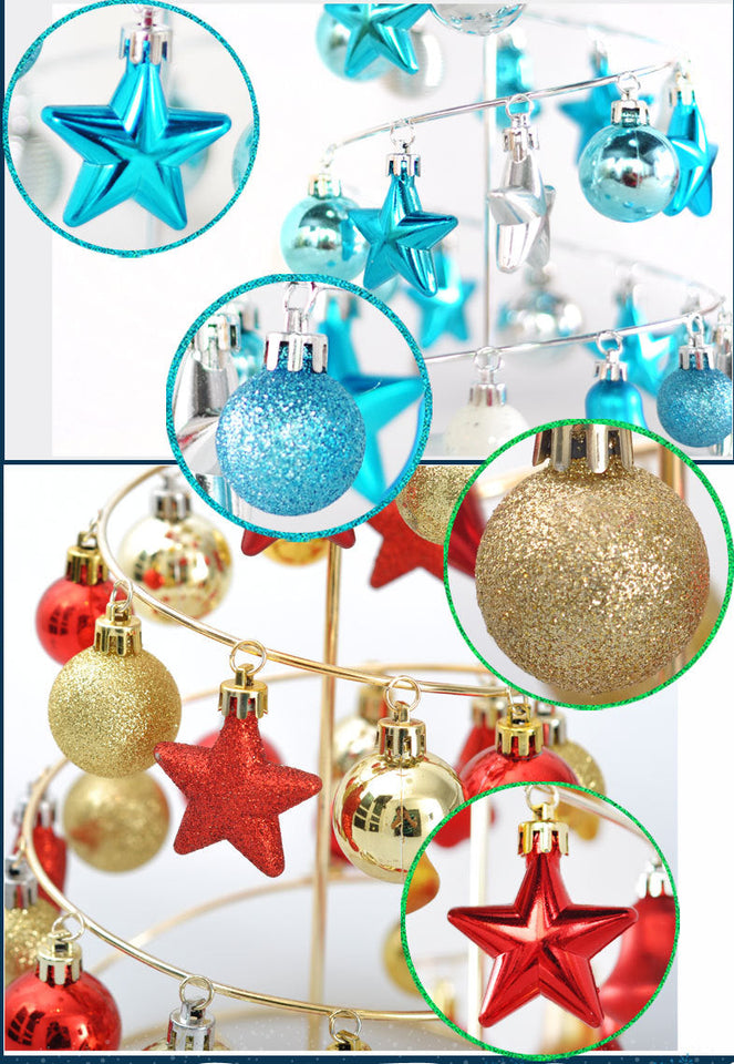 Creative Christmas Ball Metal Desktop Mini Tree