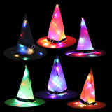 Halloween Decoration Witch Hat LED Lights Halloween Elf Ears Kids Home Party Decor Supplies Outdoor Tree Hanging Ornament