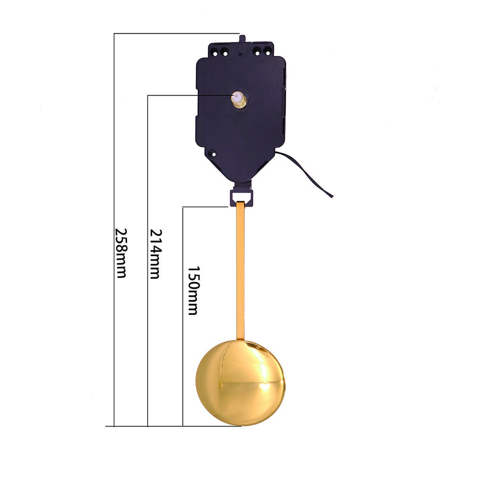 DIY Metal Quartz Pendulum Clock Movement