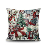 Christmas linen pillowcase