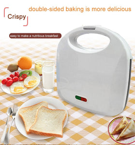 220V white color Double-sided breakfast sandwich machine panini toaster household omelette Fried steak sanwich maker