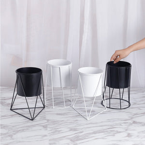 Floor-standing Geometric Flower Pot Stand