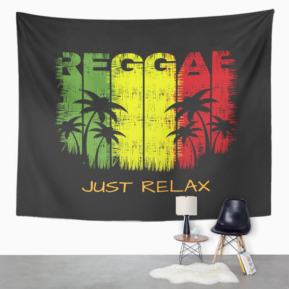 Tapestry Color Jamaica ON THE OF reggae Music slogan