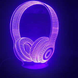 Night Light Headphone Shape Creative colorful led Desk lamp