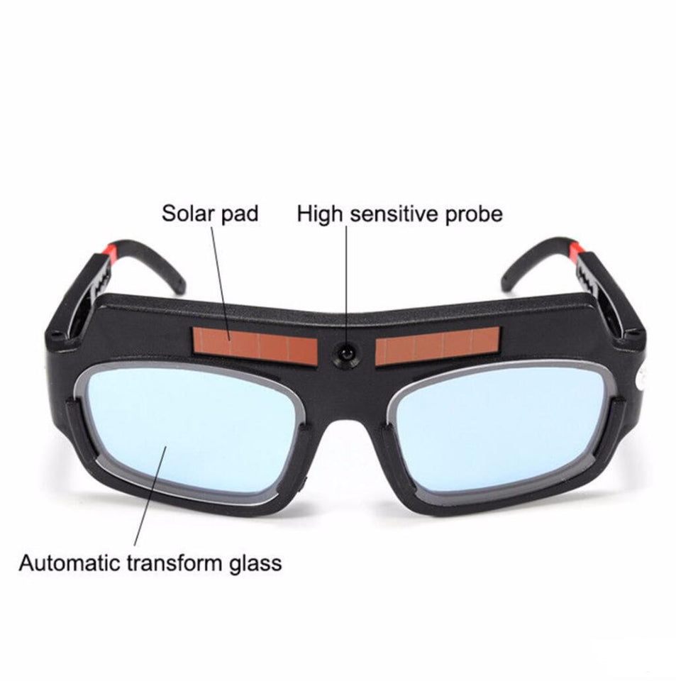 Solar automatic light welding glasses