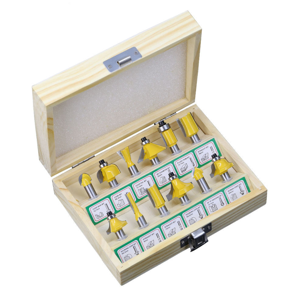 12 Sets of woodworking cutter 12PC yellow