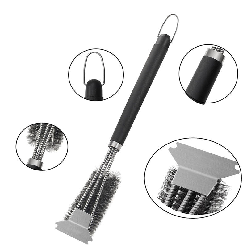 Stainless Steel Spring Barbecue Wire Brush BBQ Tool