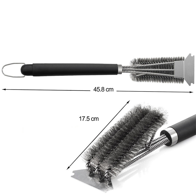 Stainless Steel Spring Barbecue Wire Brush BBQ Tool