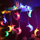 Small Moon Decoration Pendant Color String Lights