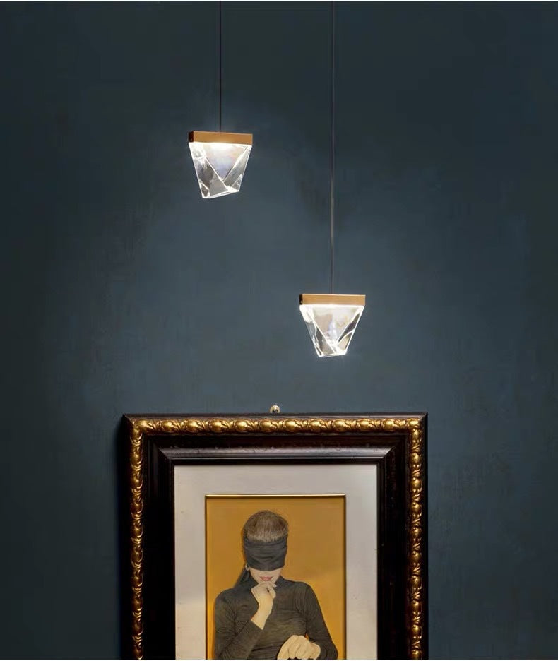 LED Crystal Wall Lamp Modern Minimalist Personality Background Decorative Wall Lamp