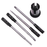 Hexagon Socket Four-In-One Screwdriver, High-Speed White Steel, Four-Piece Aeromodelling Tool