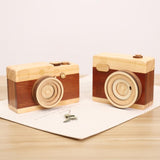 Cute Camera Music Box To Send Creative Girlfriends Wooden Girls Children Mini Carton Packaging Sanding Box Rotating