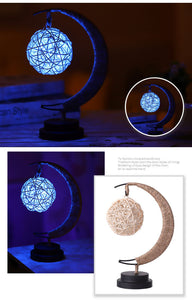 Led Moon Light Wrought Iron Ornament Light Star Shape Copper Wire Light Decorative Light USB Battery