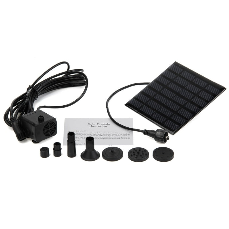 Solar panel fountain swimming pool pond garden sprayer with water pump