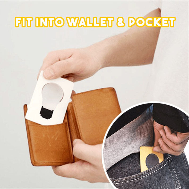Foldable LED Pocket Lamp Mini Wallet Pocket LED Card Light Novelty Lighting Bulb Lamp Credit Card Size Ultra-thin Lamp