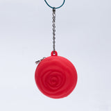 Rose Flower Bag Environmentally Friendly Silicone Coin Purse Spray Oil Feels Good And Clean Silicone Zipper Bag