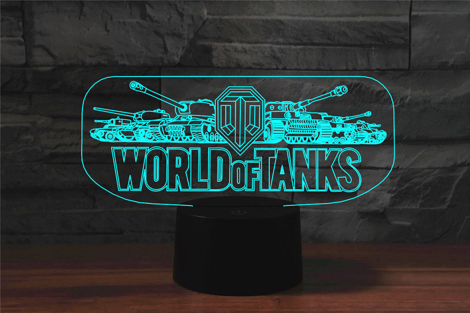 World Tank 3D Light Colorful Touch LED Visual light
