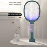 Smart Light Control Electric Mosquito Swatter USB Rechargeable Mosquito Killer Lamp Home Solar 2 in 1 Pest Fly Bug Zapper Racket