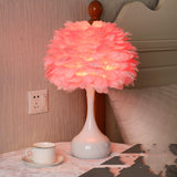 Feather Table Lamp Bedroom Bedside Lamp Nordic Ins