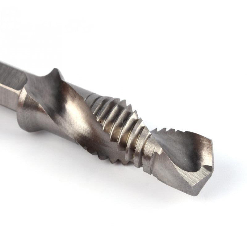 Cross-Border Hexagonal Shank Compound Tap High-Speed Steel Three-In-One Machine Tap Drill Bit Tapping Drill Integrated Spiral Tap