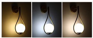 Nordic Bedroom Bedside Led Wall Lamp Golden Personality Home Lighting