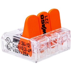 Wago Wancan Terminal 221-413 Wire Butting Branch Connector Connector Clip One Fast Insulation