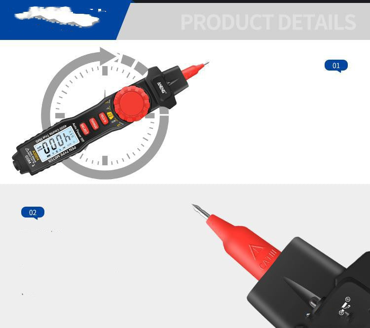 Small Portable Electrician Pen-shaped Universal Meter Intelligent Anti-burn Meter