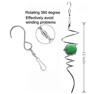 Wind SpinnerBall Spiral Tai  Stainless Steel Suspended Rrotary Stabilizer Crystal Ball Wind Chime