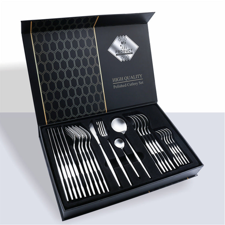 24 Piece Set Of 304 Stainless Steel Knife Gift Box
