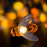 LED Outdoor Solar Lamp String Lights Fairy Holiday Christmas Party Garland Solar Garden Waterproof Linghting Bee