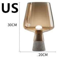 Simple modern cement glass table lamp
