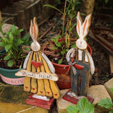 American country retro style wooden old rabbit ornaments