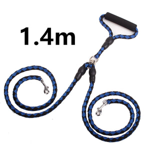 Double-Ended Traction Rope For Walking The Dog Hand-Double-Ended Traction Rope One Plus Two Leash Collar Pet Supplies Dog Collar