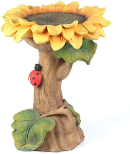 Garden Statue Resin Sunflower Bird Bath Bird Feeders Garden Decoration Accessories